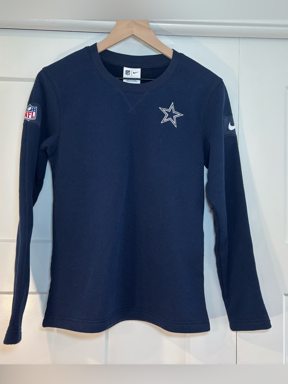 NFL Nike Navy Long-Sleeve Dallas Cowboys Thermal Fleece-Lined Top